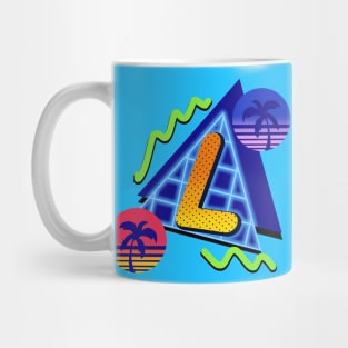 initial Letter L - 80s Synth Mug